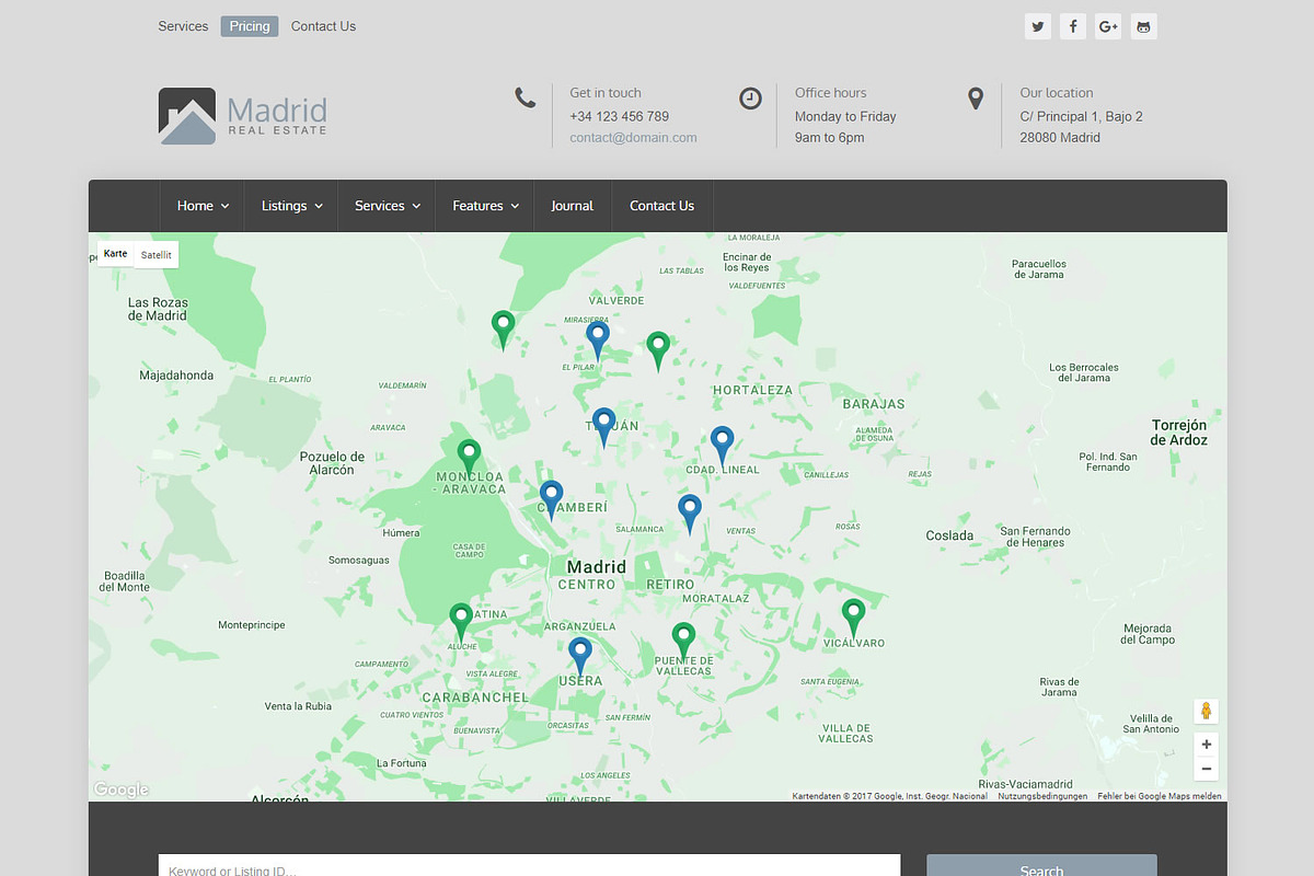 Real Estate WordPress WPCasa Madrid, a WordPress Template by WPCasa (Photo 2 of 7)