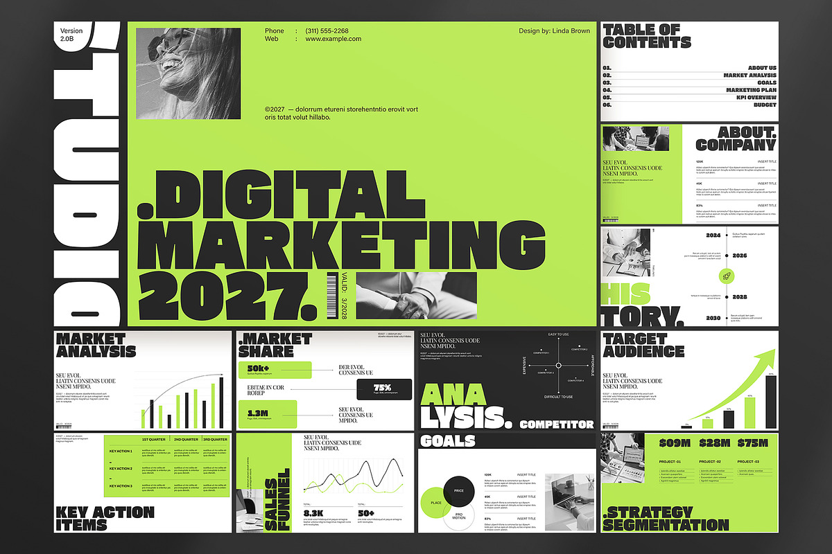 Digital Marketing Presentation, a Presentation Template by E-Type (Photo 1 of 6)