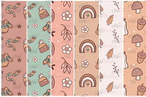 Boho Fall Seamless Patterns