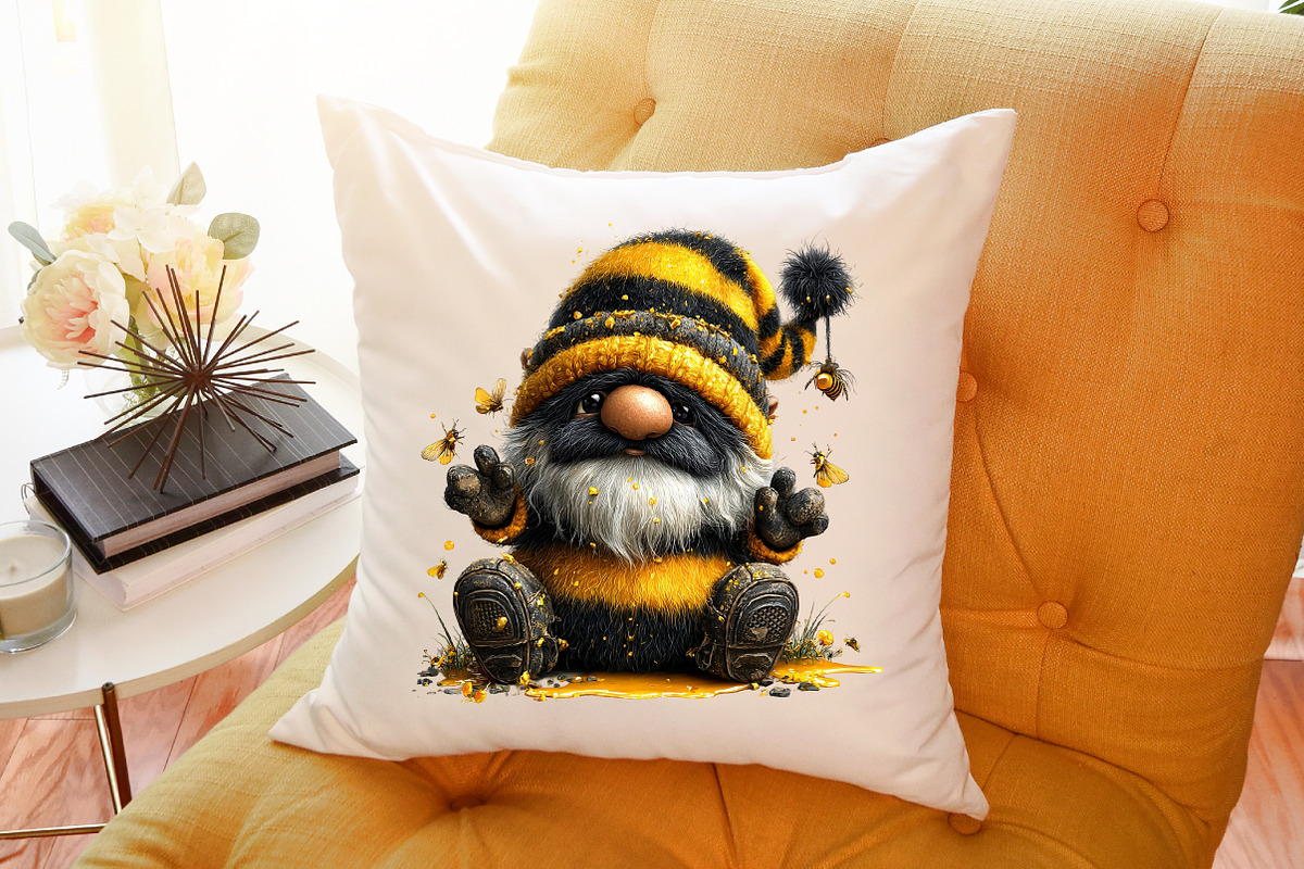 Cute Bee Gnome - Honey Bee Clipart, an Illustration by Sublimation Artist (Photo 5 of 6)