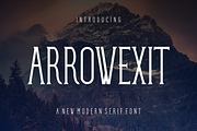 Arrowexit - Font, a Serif Font by artchiles_design (Thumbnail 1 of 5)