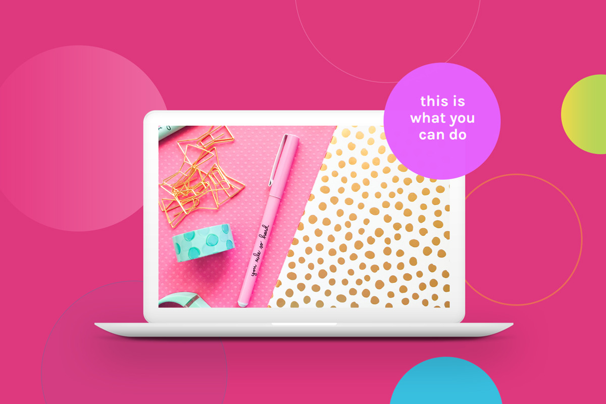 MacBook™ Mockup with Circles, a Device Mockup by eppearance (Photo 3 of 5)