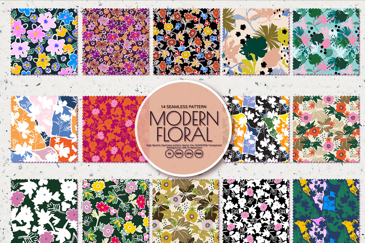 Modern floral Prints, a Pattern Graphic by MSNTY STUDIOX (Photo 2 of 20)