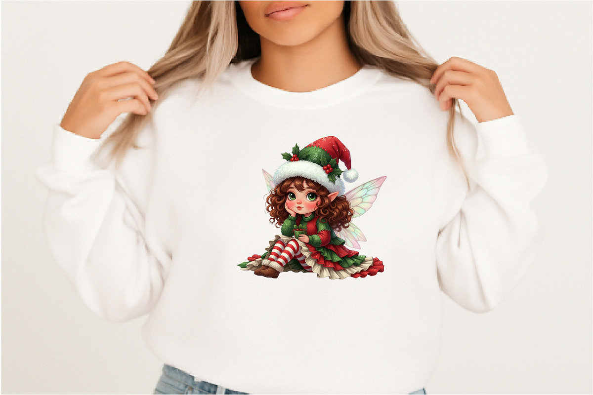 Whimsical Christmas Fairy PNG, an Illustration by DreamArtGraphic (Photo 3 of 6)