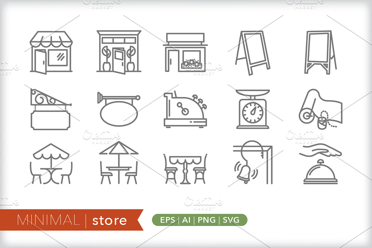 Minimal store icons, an Outline Icon by Picture Window (Photo 1 of 5)
