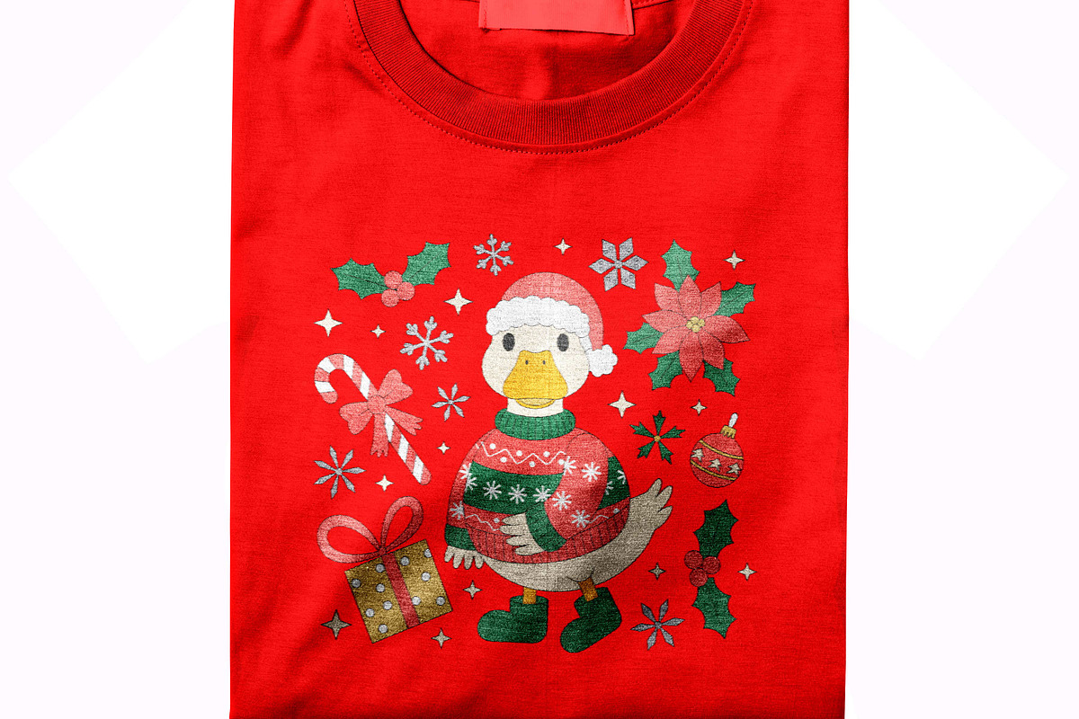 Retro Christmas Goose T Shirt Design, a Seasonal Illustration by Unique Design Team (Photo 7 of 7)