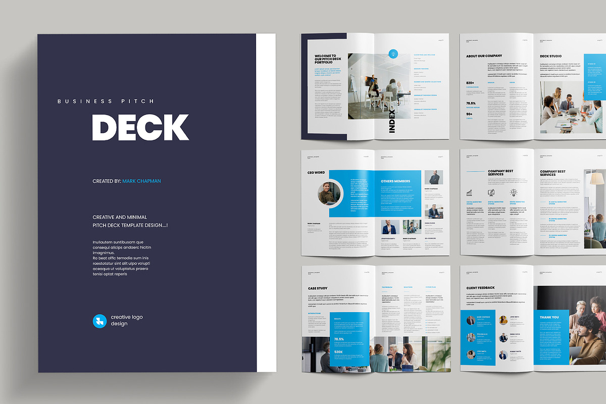 Pitch Deck Template, a Brochure Template by Pixelpick (Photo 1 of 9)