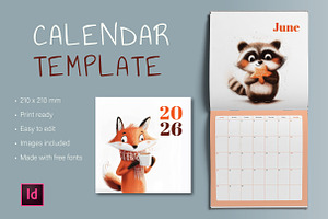 2026 Calendar Template for InDesign, a Templates & Theme by R-studio