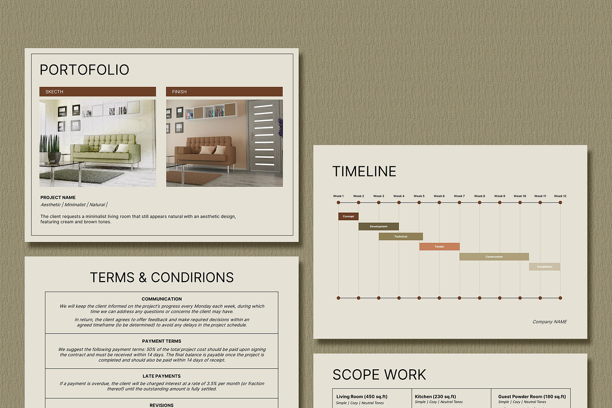 Interior Design Proposal Template, a Presentation Template by SKY CREATION (Photo 5 of 7)