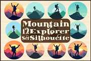 Mountain Explorer 12 Silhouette Set, an Object Graphic by yasushie (Thumbnail 1 of 13)
