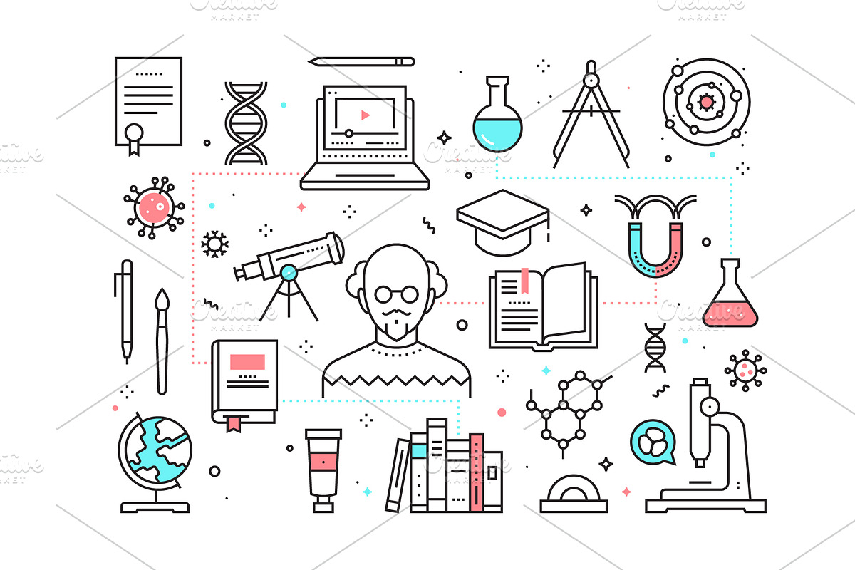 Work From Home, Distance Education, an Outline Icon by Nuburu (Photo 4 of 4)
