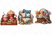 Christmas Movie Night Clipart, an Illustration by DreamPrint404 (Thumbnail 4 of 5)