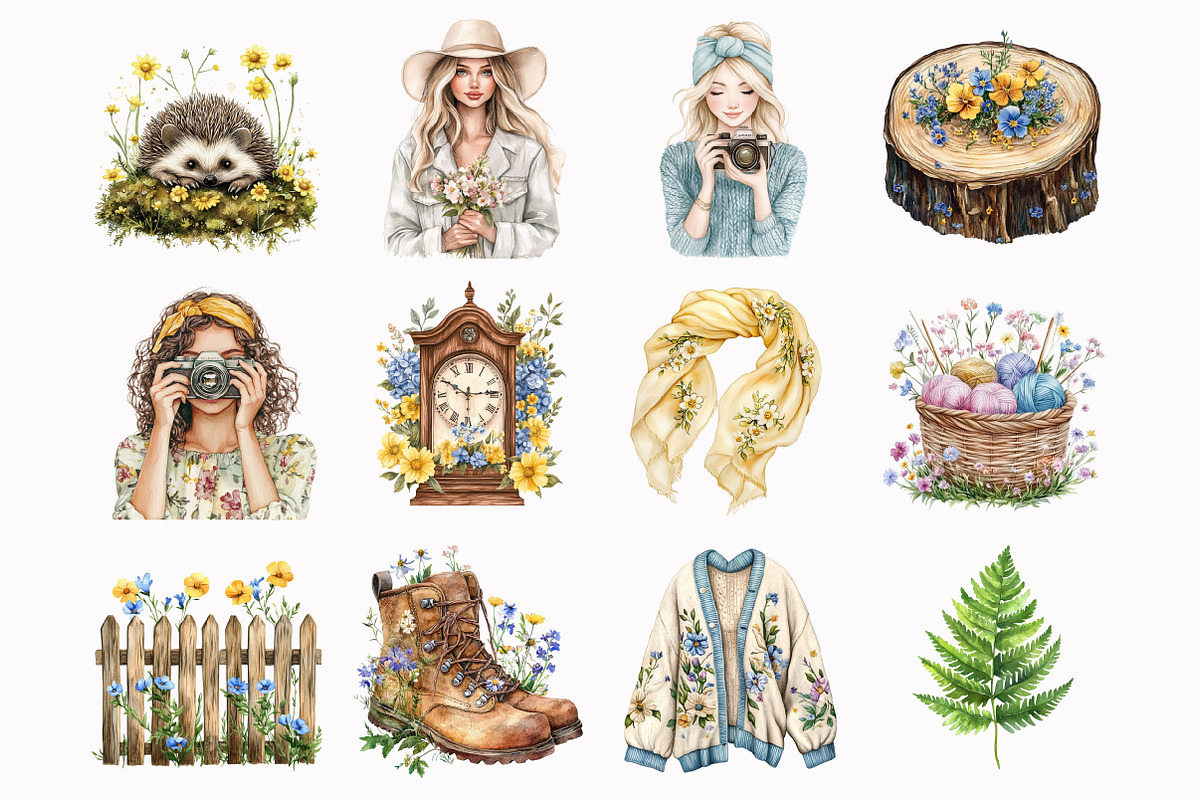 Watercolor Cabin Clipart, a Seasonal Illustration by Design Market (Photo 3 of 5)