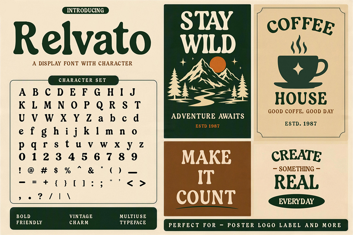 Relvato, a Serif Font by Pitchlook.Studio (Photo 4 of 4)