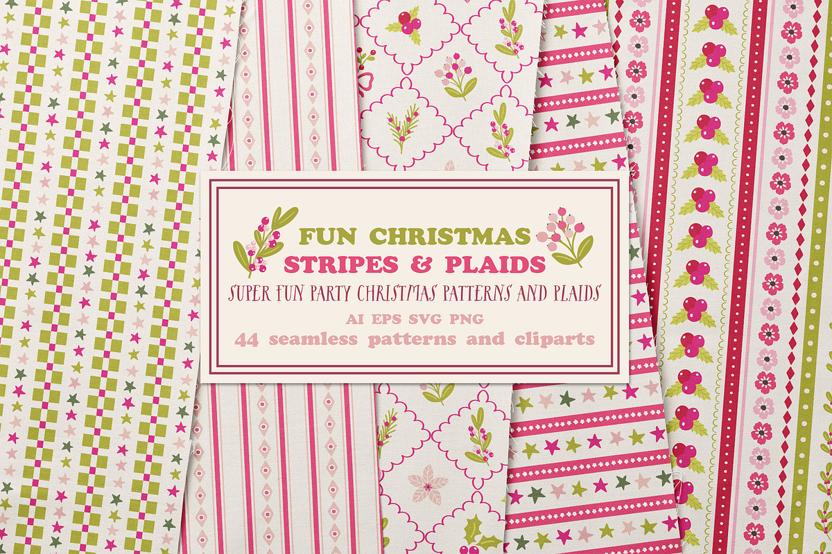 Christmas Checks and Plaids Patterns, a Pattern Graphic by Cozy pattern shop (Photo 1 of 9)