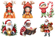 Christmas Black Watercolor PNG, a Seasonal Illustration by CitraGraphics (Thumbnail 3 of 3)