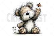 Whimsical Spring Teddy Bear Clipart, an Illustration by Craft Nest (Thumbnail 10 of 12)