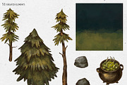 Witchcraft clipart Green witch plant, a Texture Illustration by Belusuab (Thumbnail 4 of 15)