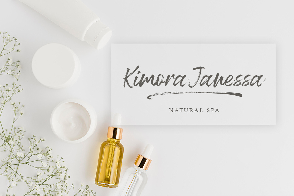 Winterflows Brush Font preview 7