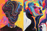 74 Paint splash faces, a Person Illustration by Handmadefont (Thumbnail 7 of 12)
