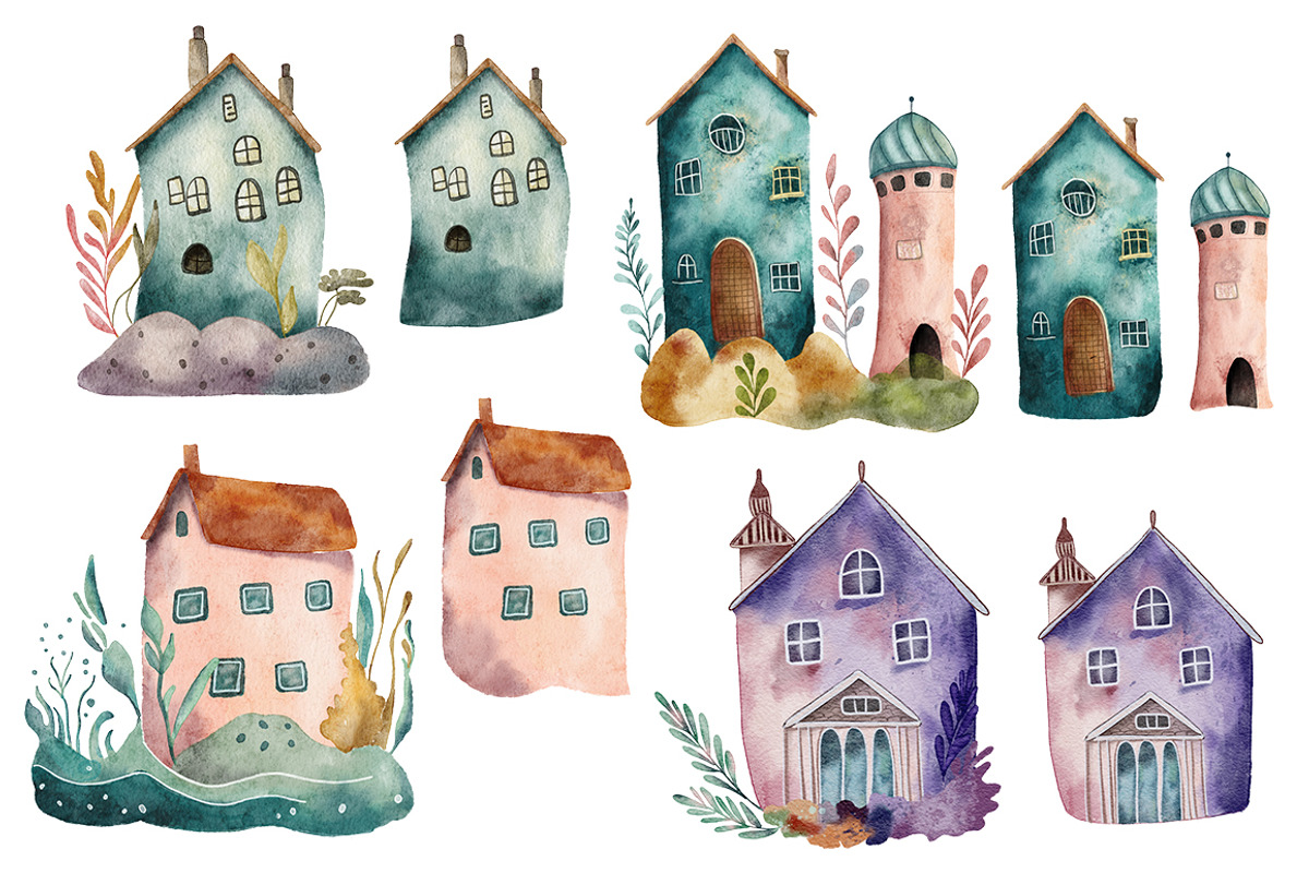 Seaside houses  and  lighthouses, an Object Illustration by Evgeniia (Photo 3 of 5)