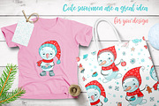 Cute snowmen, a Decorative Illustration by Maya Ivart (Thumbnail 7 of 8)