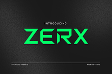 Zerx - Futuristic Display Typeface