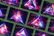 24 Illuminated Triangle Wallpapers, a Wallpaper Graphic by Incomelion (Thumbnail 5 of 6)