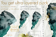 ARGENTUM & AURUM|water & geometric, a Texture Graphic by holaholga (Thumbnail 2 of 6)