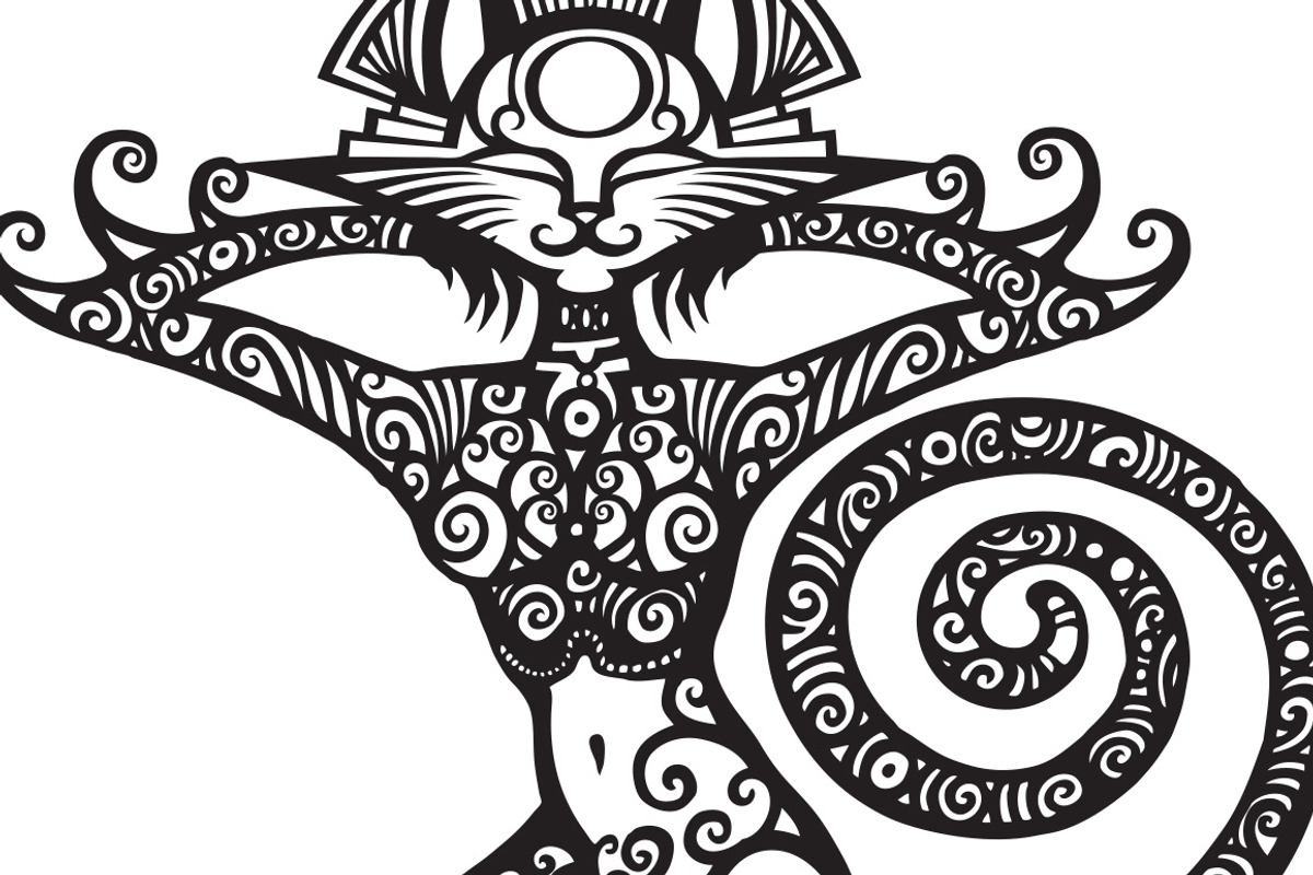 Cat woman, an Animal Illustration by Bakhtiozin art graphic (Photo 2 of 2)