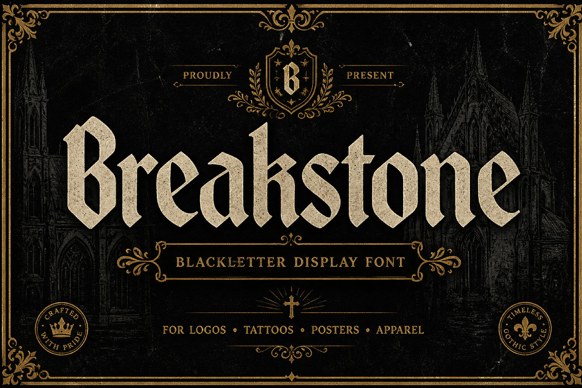 Breakstone, a Blackletter Font by Wow Magic (Photo 2 of 5)