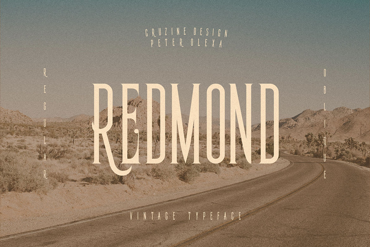Redmond Vintage Condensed Font, a Serif Font by JumboDesign (Photo 1 of 7)