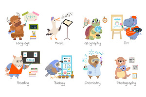 Cartoon animals teachers. Bear, an Animal Illustration by Valerie Bodnar