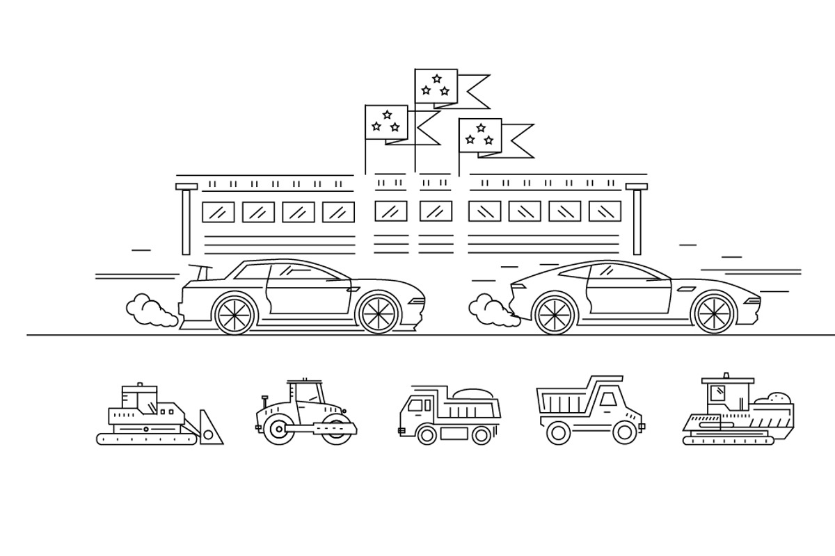 Various cars industry, an Outline Icon by Vladimir Vihrev (Photo 5 of 7)