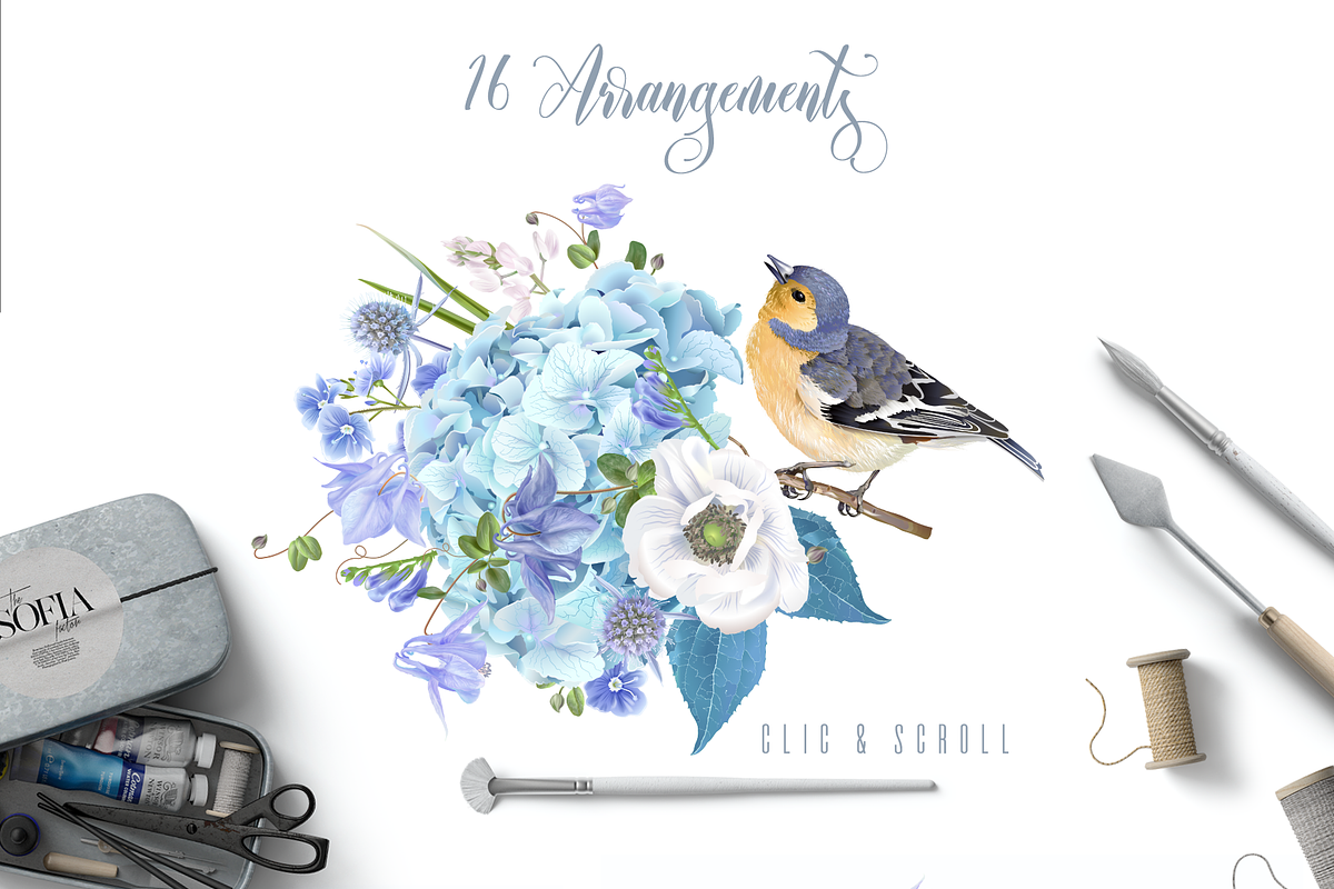 BLUE DREAM| CLIPART, a Decorative Illustration by Purple-Bird (Photo 10 of 20)