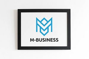 Blue M Letter Business Arrow Logo, a Branding & Logo Template by jongcreative