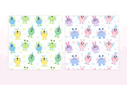 Cute Monsters, a Texture Illustration by LartGraphics (Thumbnail 8 of 13)