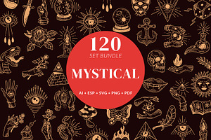 120 Set Bundle Mystical Tattoo