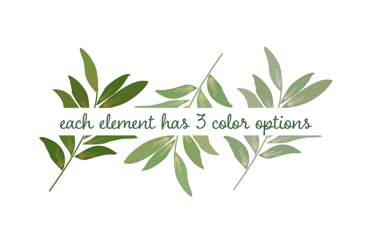 Leafy Green Botanical Clip Art, an Illustration by Kelly Jane Creative (Photo 2 of 3)