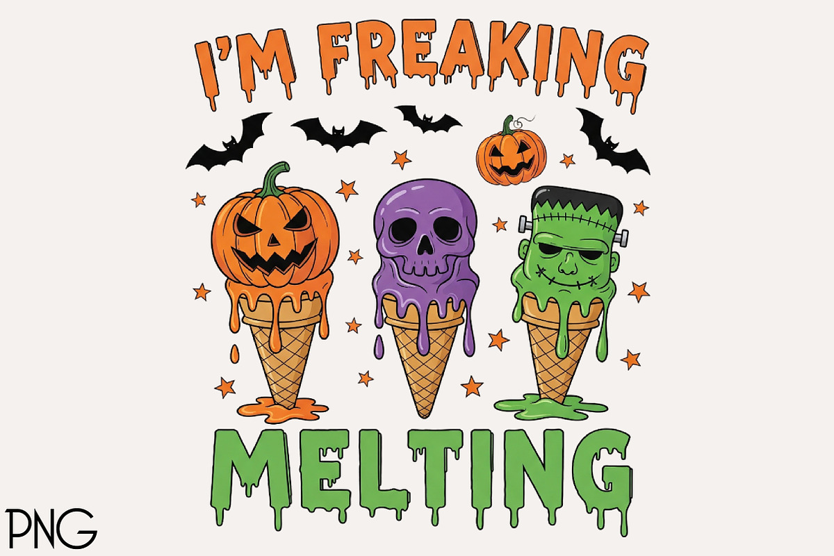 I'm Freaking Melting Sublimation Png, an Illustration by Black Bird Studio (Photo 1 of 4)