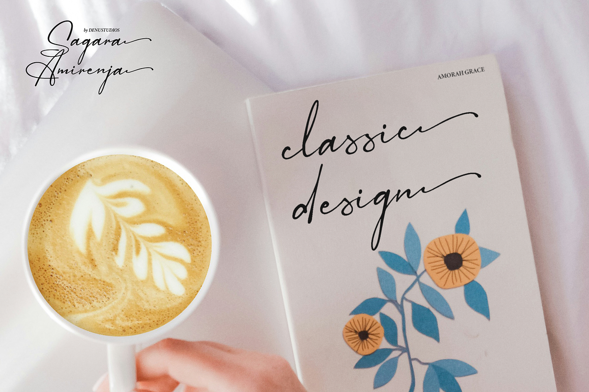 Sagara Amirenja | Classic Signature, a Script Font by Denustudios (Photo 6 of 12)