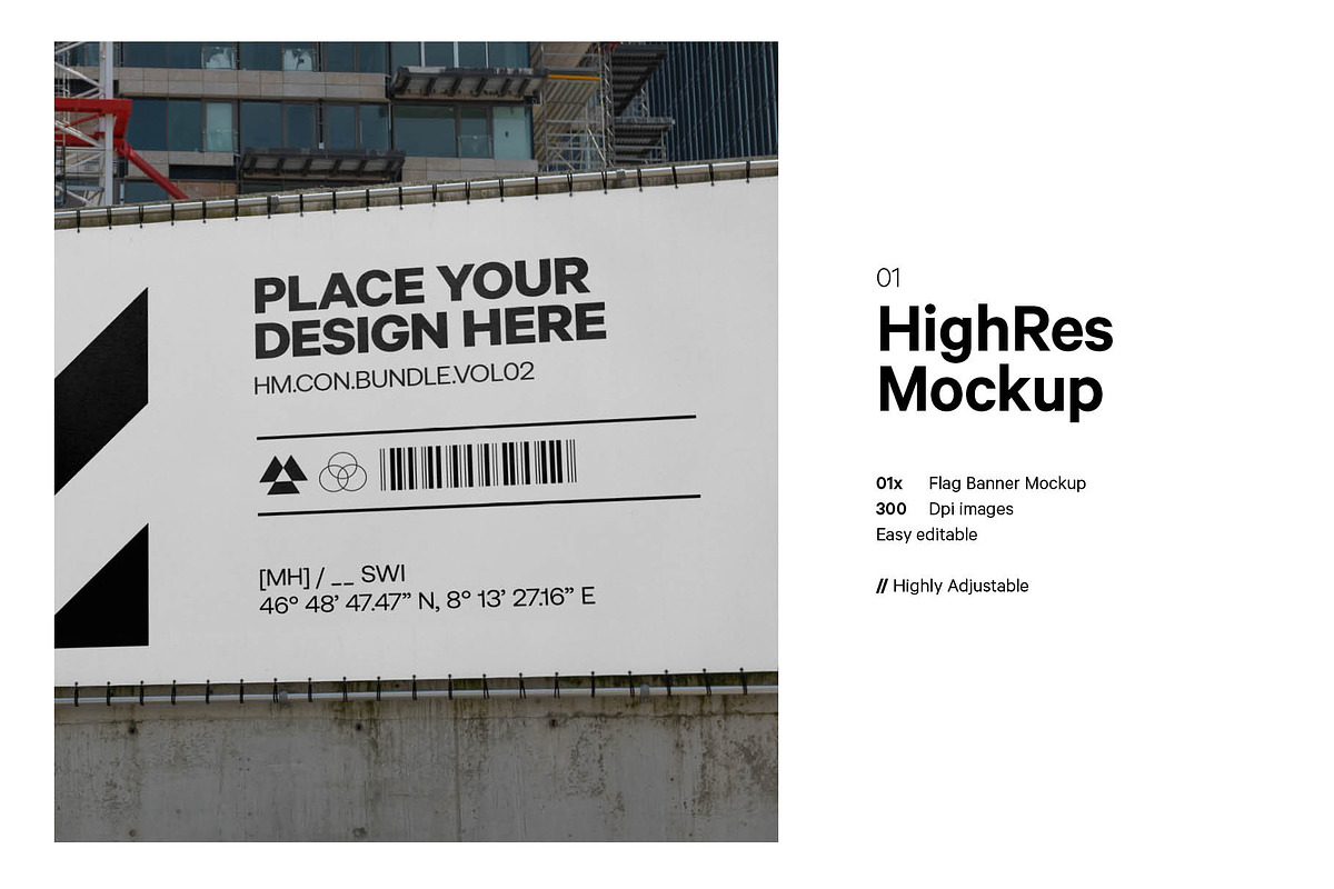 Construction Billboard Mockup, an Advertising Mockup by HAZARD MOCKUPS (Photo 2 of 7)