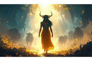 Mythical humanoid bull figure, an Animal Photo by Igor Tichonow