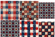 Patriotic Gingham Linen Textures, a Pattern Graphic by Printable Design Store (Thumbnail 3 of 4)