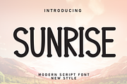 Sunrise | Script Font, a Script Font by Scratchones (Thumbnail 1 of 8)