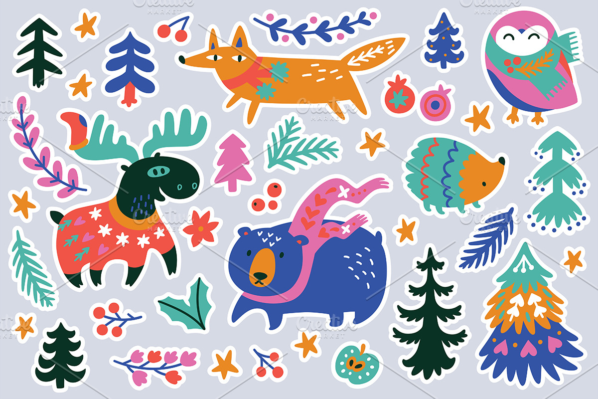 Big Sticker Bundle #1, an Animal Illustration by PenguinHouse (Photo 15 of 16)