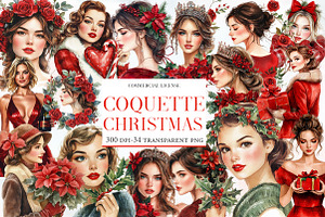 Coquette Christmas Clipart, an Icon by Designworld