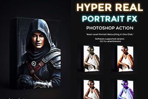 Hyper-Real Portrait FX Photoshop Act, an Action Add-On by Studio Retouch