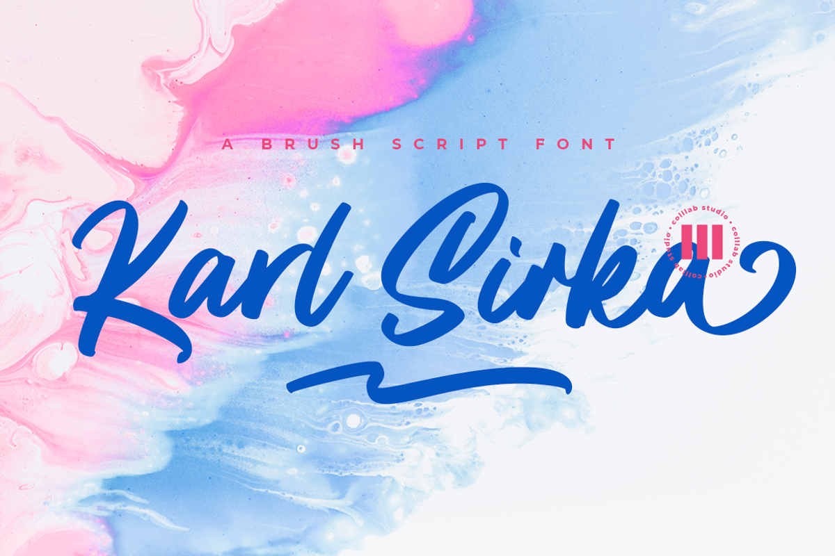 Karl Sirka, a Script Font by Colllab Studio (Photo 1 of 18)