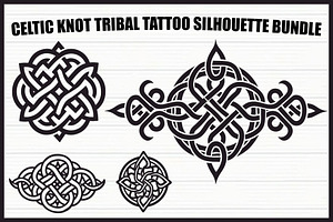 Celtic Tribal Tattoo Knot Bundle, an Illustration by hafijul